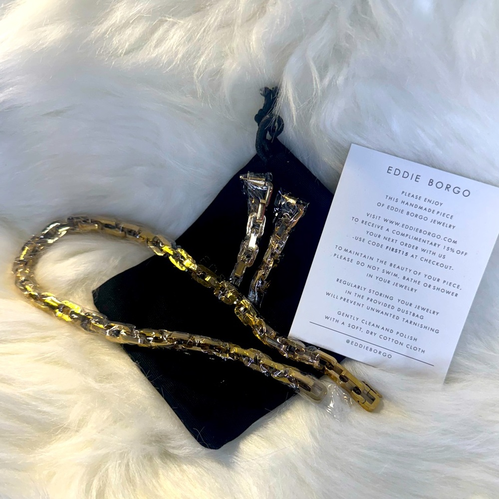 Eddie Borgo Supra Link Chain Necklace & Earrings